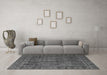 Machine Washable Abstract Gray Modern Rug in a Living Room,, wshabs4152gry