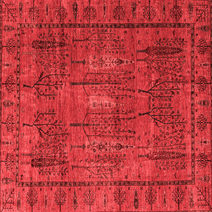 Machine Washable Abstract Red Modern Rug, wshabs4152red