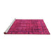 Sideview of Machine Washable Abstract Pink Modern Rug, wshabs4152pnk