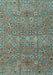 Machine Washable Abstract Light Blue Modern Rug, wshabs4153lblu