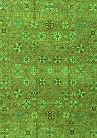 Abstract Green Modern Rug, abs4153grn