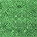 Square Abstract Emerald Green Modern Rug, abs4153emgrn