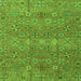 Square Abstract Green Modern Rug, abs4153grn