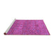 Sideview of Machine Washable Abstract Purple Modern Area Rugs, wshabs4153pur