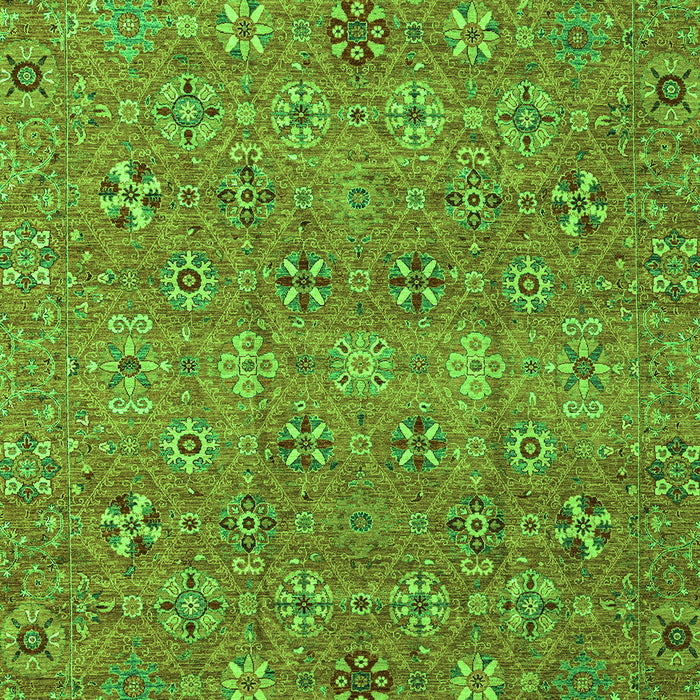 Machine Washable Abstract Green Modern Area Rugs, wshabs4153grn
