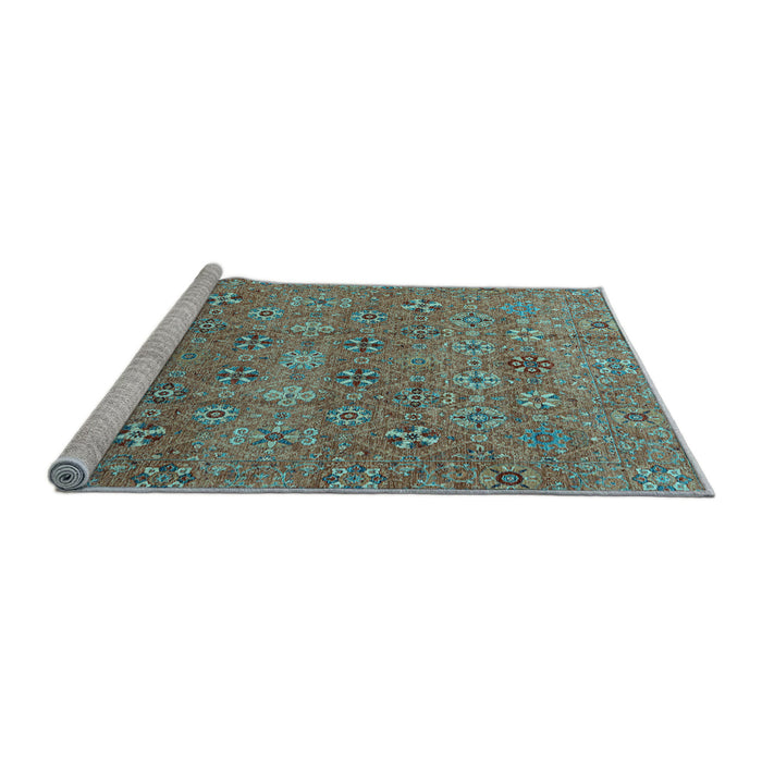 Sideview of Machine Washable Abstract Light Blue Modern Rug, wshabs4153lblu