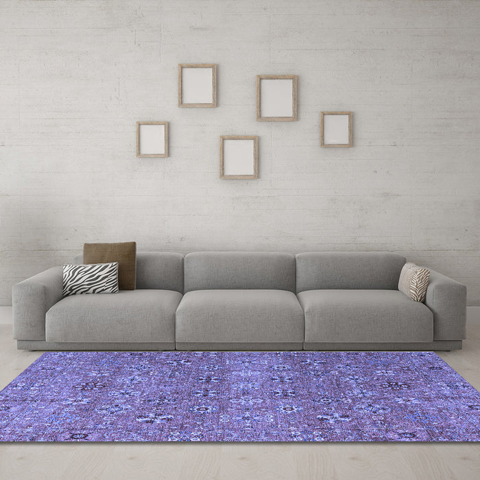 Machine Washable Abstract Blue Modern Rug in a Living Room, wshabs4153blu
