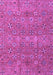 Machine Washable Abstract Purple Modern Area Rugs, wshabs4153pur