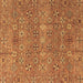 Square Abstract Brown Modern Rug, abs4153brn