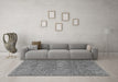 Machine Washable Abstract Gray Modern Rug in a Living Room,, wshabs4153gry