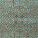 Square Machine Washable Abstract Light Blue Modern Rug, wshabs4153lblu