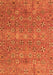 Machine Washable Abstract Orange Modern Area Rugs, wshabs4153org