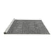 Sideview of Machine Washable Abstract Gray Modern Rug, wshabs4153gry