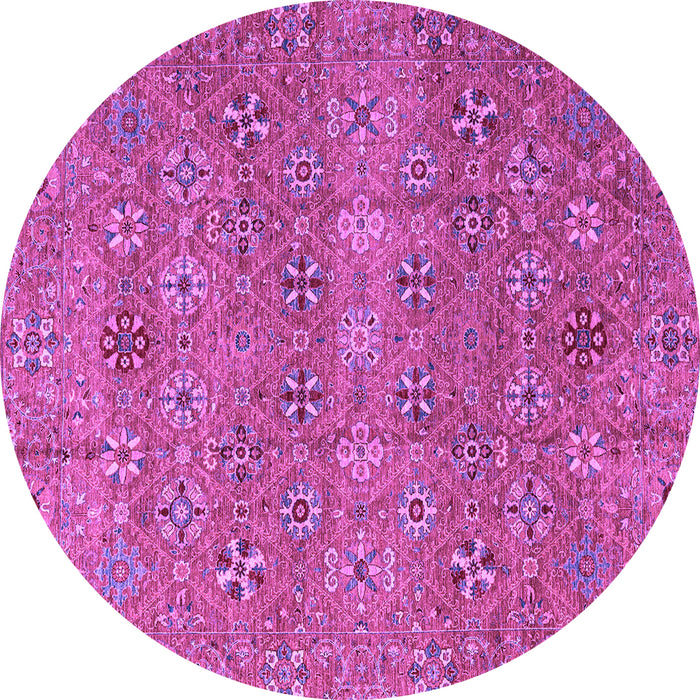 Round Machine Washable Abstract Purple Modern Area Rugs, wshabs4153pur