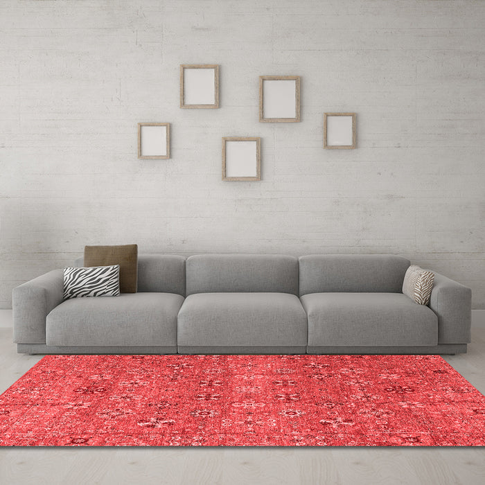 Modern Red Washable Rugs