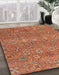 Machine Washable Abstract Red Rug in a Family Room, wshabs4153