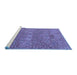 Sideview of Machine Washable Abstract Blue Modern Rug, wshabs4153blu