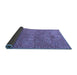 Sideview of Abstract Blue Modern Rug, abs4153blu