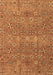 Machine Washable Abstract Brown Modern Rug, wshabs4153brn