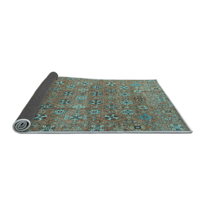Sideview of Abstract Light Blue Modern Rug, abs4153lblu