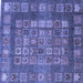 Square Abstract Blue Modern Rug, abs4154blu