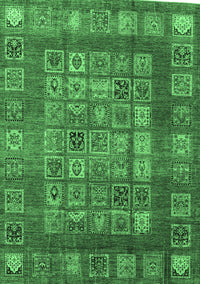 Abstract Emerald Green Modern Rug, abs4154emgrn