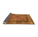 Sideview of Abstract Orange Modern Rug, abs4154org