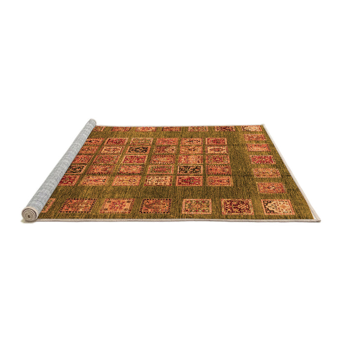 Sideview of Machine Washable Abstract Orange Modern Area Rugs, wshabs4154org