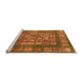 Sideview of Machine Washable Abstract Orange Modern Area Rugs, wshabs4154org