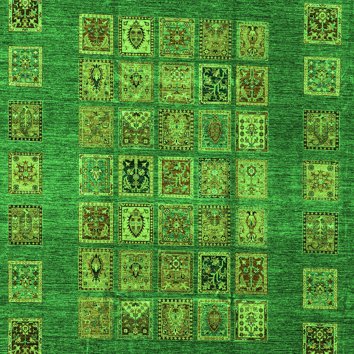 Abstract Green Modern Rug, abs4154grn