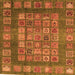 Square Abstract Orange Modern Rug, abs4154org