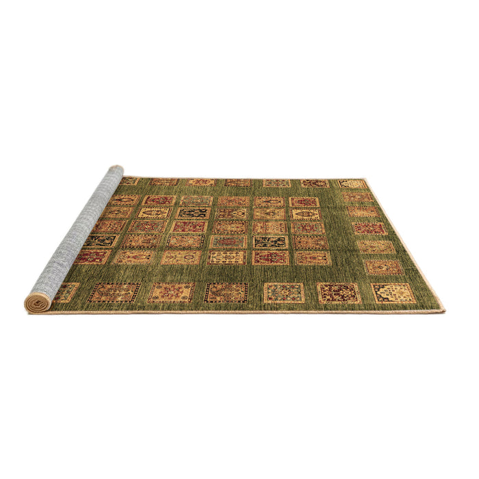 Sideview of Machine Washable Abstract Brown Modern Rug, wshabs4154brn