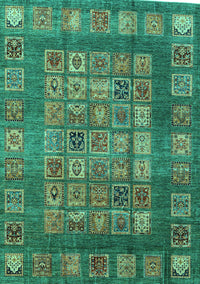 Abstract Turquoise Modern Rug, abs4154turq