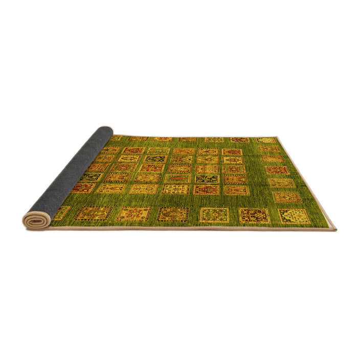 Sideview of Abstract Yellow Modern Rug, abs4154yw