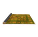 Sideview of Abstract Yellow Modern Rug, abs4154yw