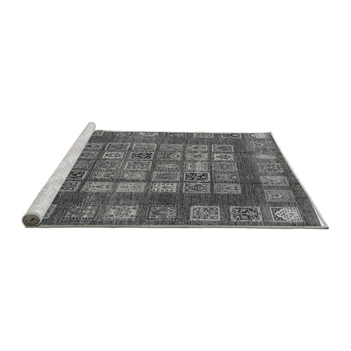 Sideview of Machine Washable Abstract Gray Modern Rug, wshabs4154gry