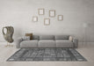 Machine Washable Abstract Gray Modern Rug in a Living Room,, wshabs4154gry