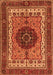 Machine Washable Abstract Orange Modern Area Rugs, wshabs4155org