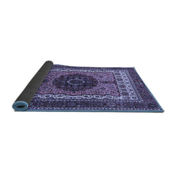 Sideview of Abstract Blue Modern Rug, abs4155blu
