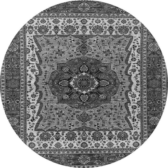 Round Machine Washable Abstract Gray Modern Rug, wshabs4155gry