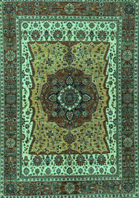 Abstract Turquoise Modern Rug, abs4155turq