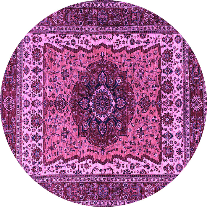 Round Abstract Purple Modern Rug, abs4155pur