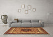 Machine Washable Abstract Brown Modern Rug in a Living Room,, wshabs4155brn