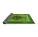 Sideview of Abstract Green Modern Rug, abs4155grn