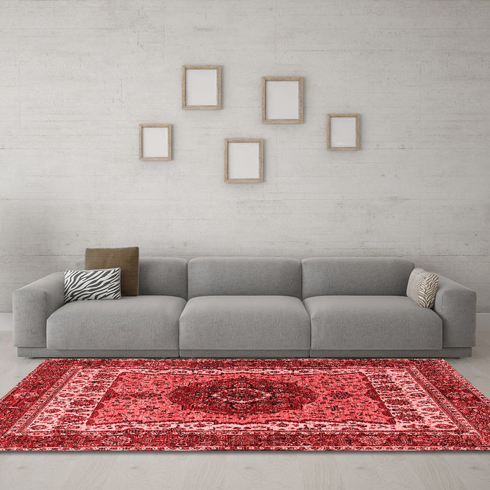 Modern Red Washable Rugs