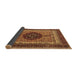 Sideview of Abstract Brown Modern Rug, abs4155brn