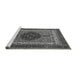 Sideview of Machine Washable Abstract Gray Modern Rug, wshabs4155gry