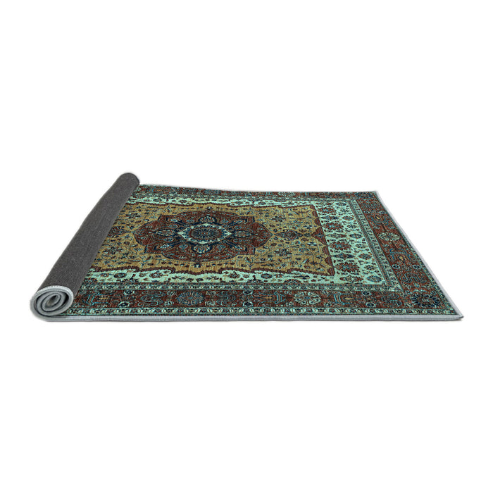 Sideview of Abstract Light Blue Modern Rug, abs4155lblu