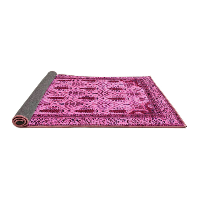 Sideview of Abstract Pink Modern Rug, abs4156pnk
