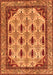 Machine Washable Abstract Orange Modern Area Rugs, wshabs4156org